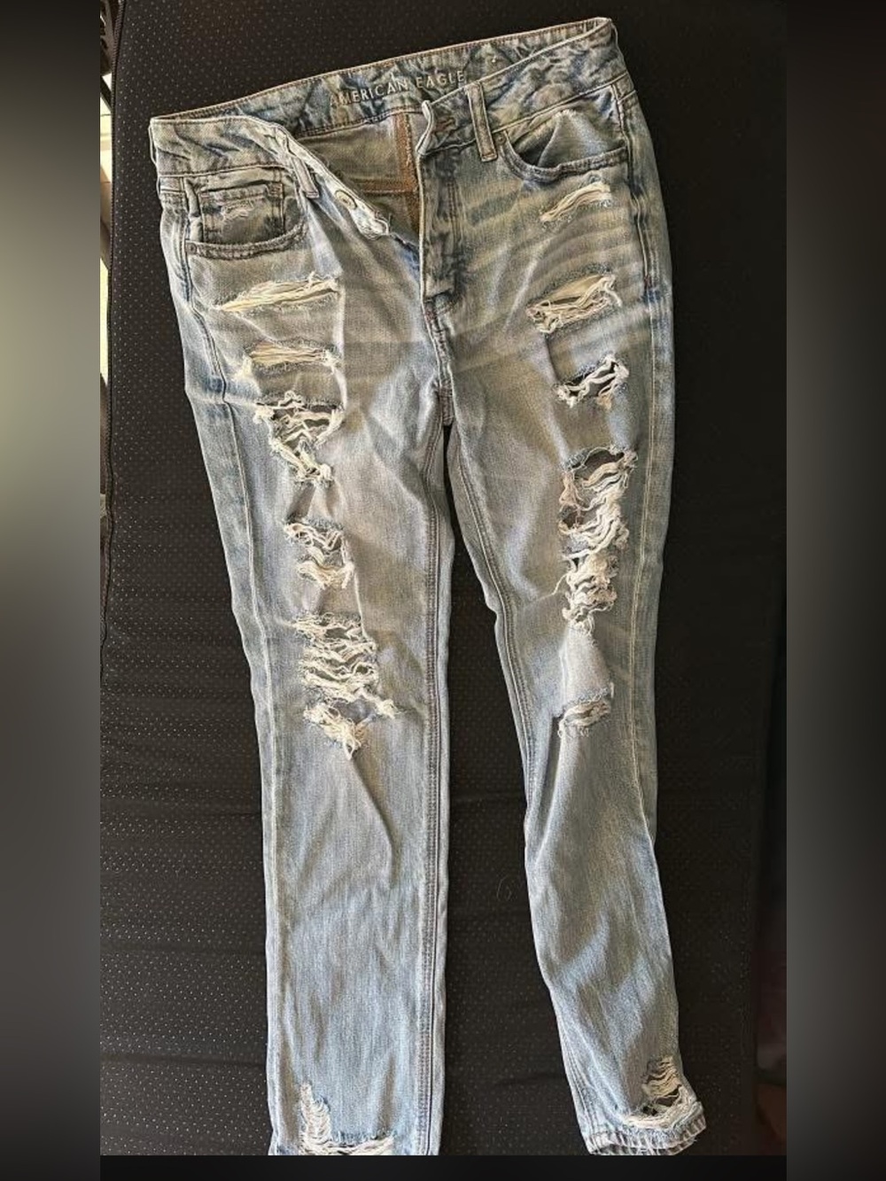 American Eagle Outfitters Light Blue Distressed TOMGIRL Jeans